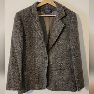 Pendleton Charcoal Herringbone Blazer